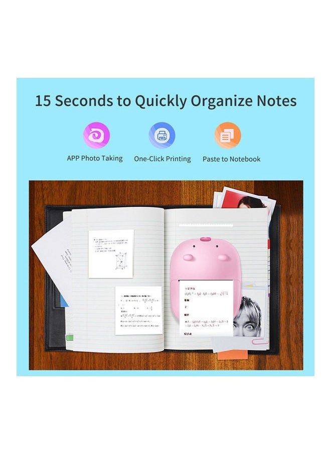 NIBEMINENT Portable Thermal Printer Pink  - Image 4