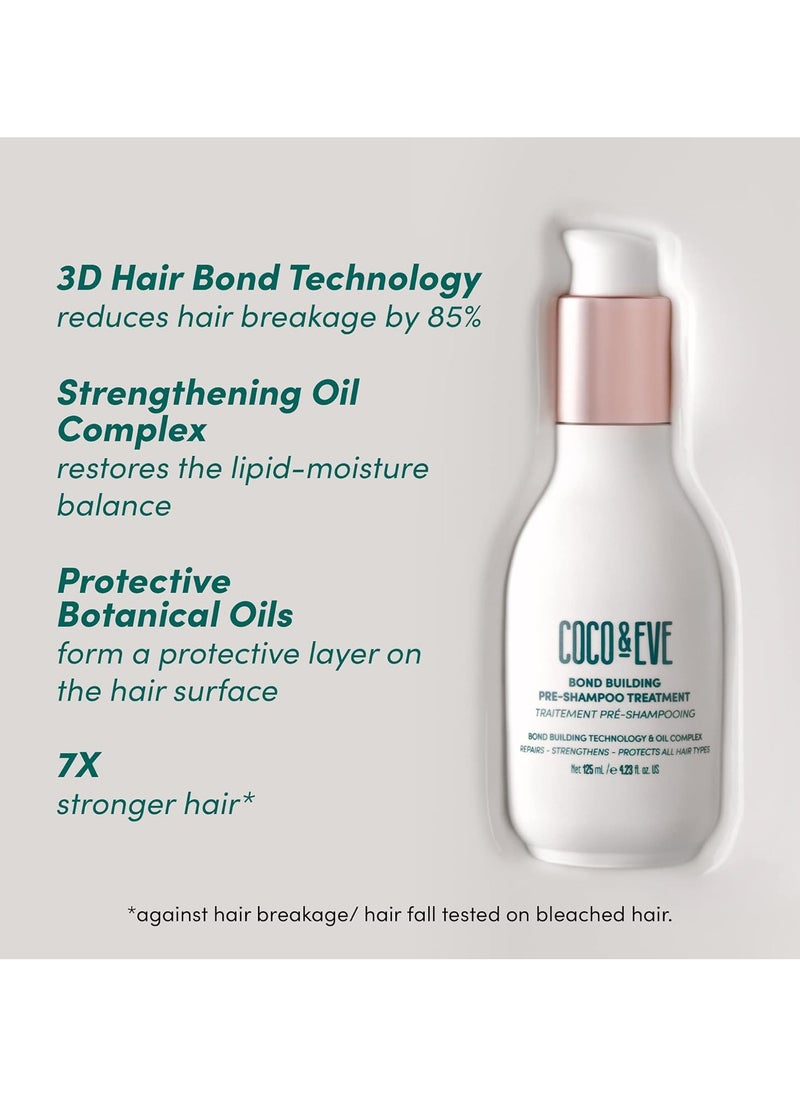 COCO & EVE - Bond Building Pre Shampoo Treatment Dry Damaged Hair Repair Deep Conditioning Mask for Repairing Damage and Bonds Helps with Hair Breakage 125ml - Image 1