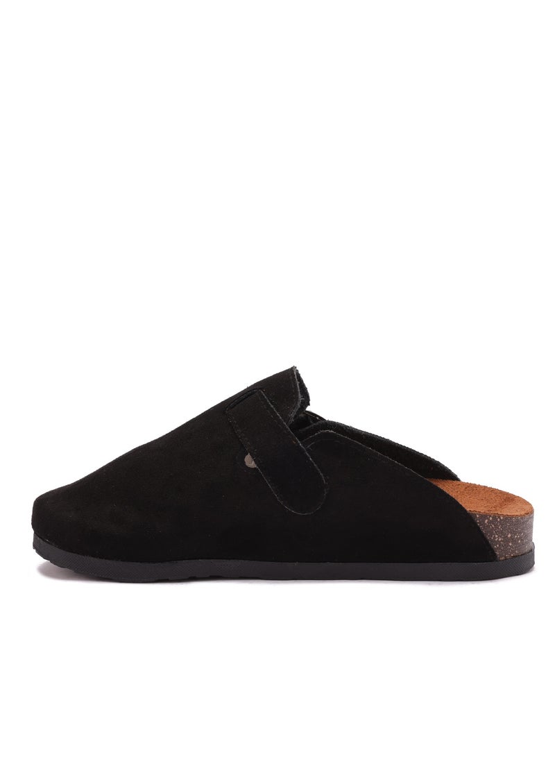 Women's Elegant Suede Buckle Clogs - Non-Slip Sole - Image 3