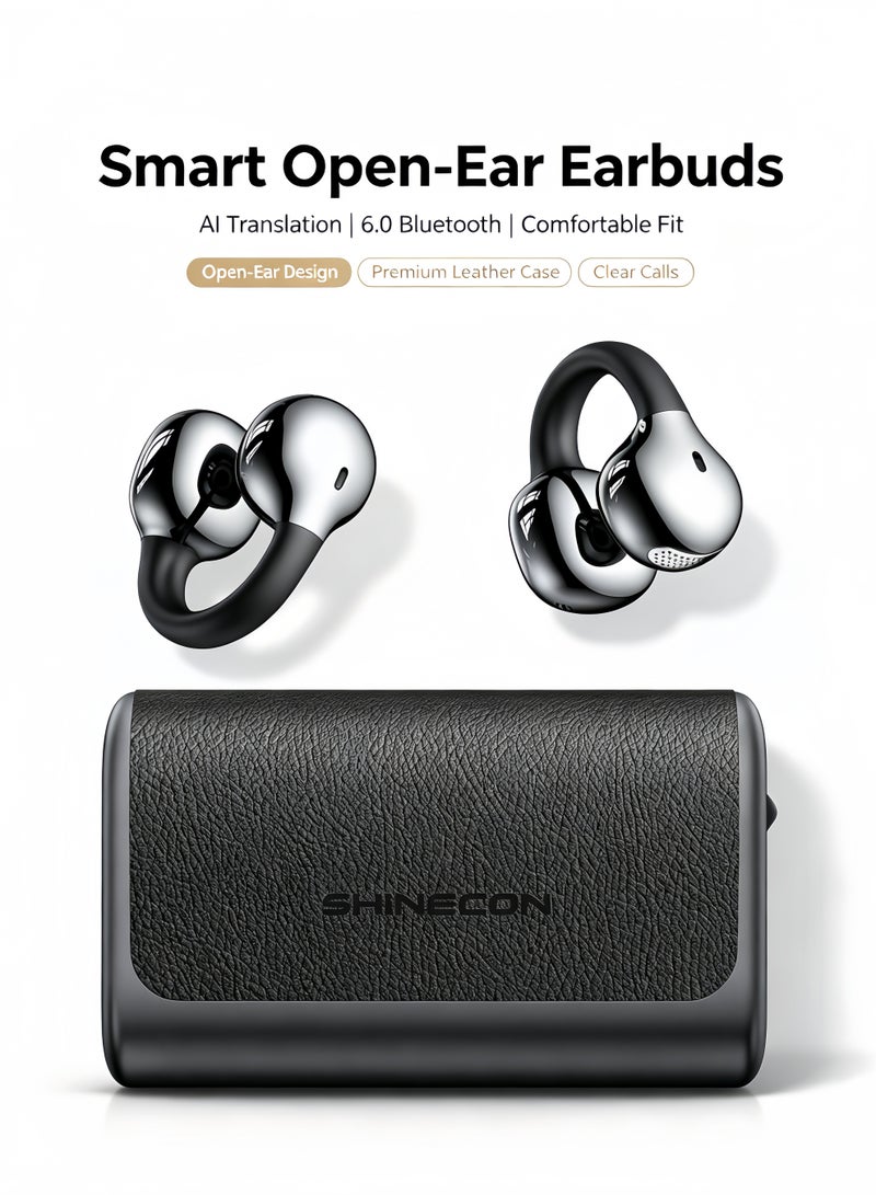 Shinecon Bluetooth Wireless Earphones with AI Translation for Sports - Image 1