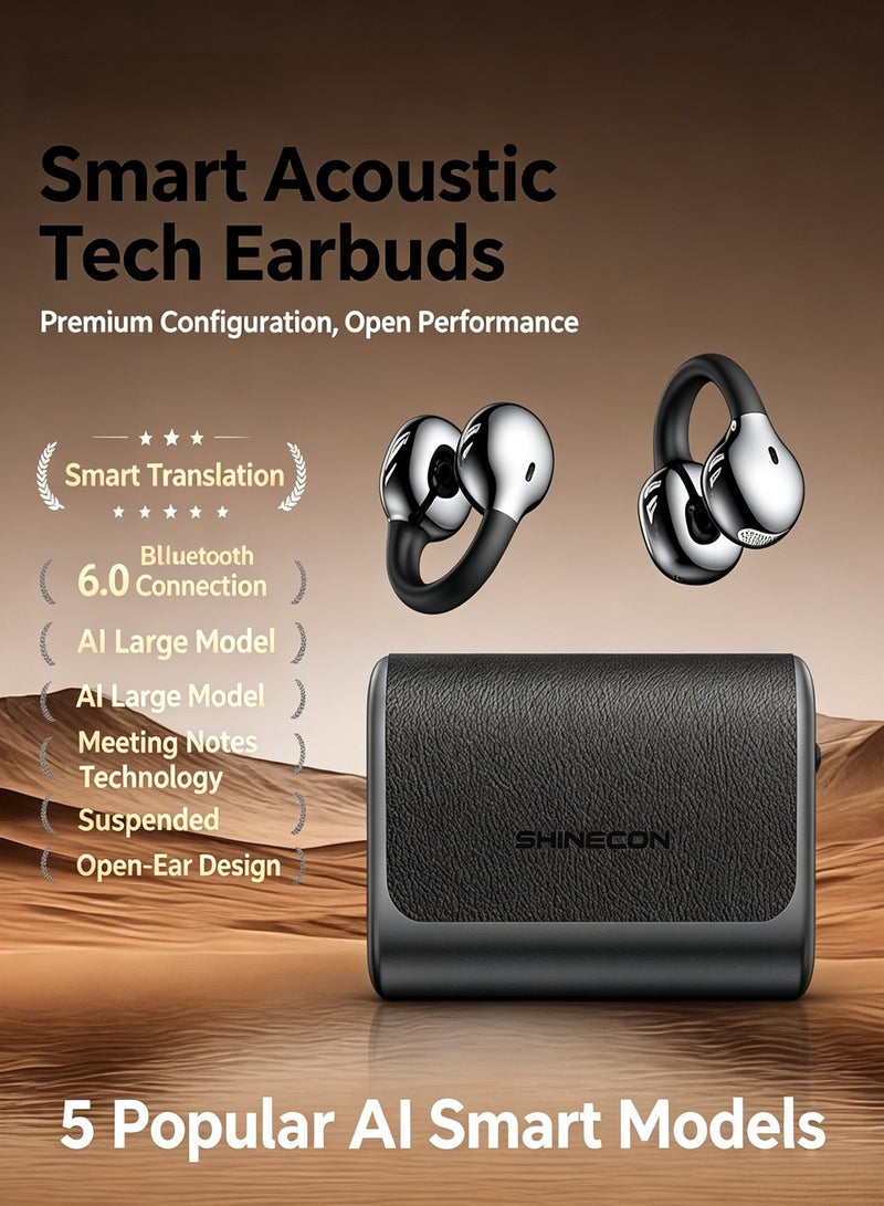 Shinecon Bluetooth Wireless Earphones with AI Translation for Sports - Image 4