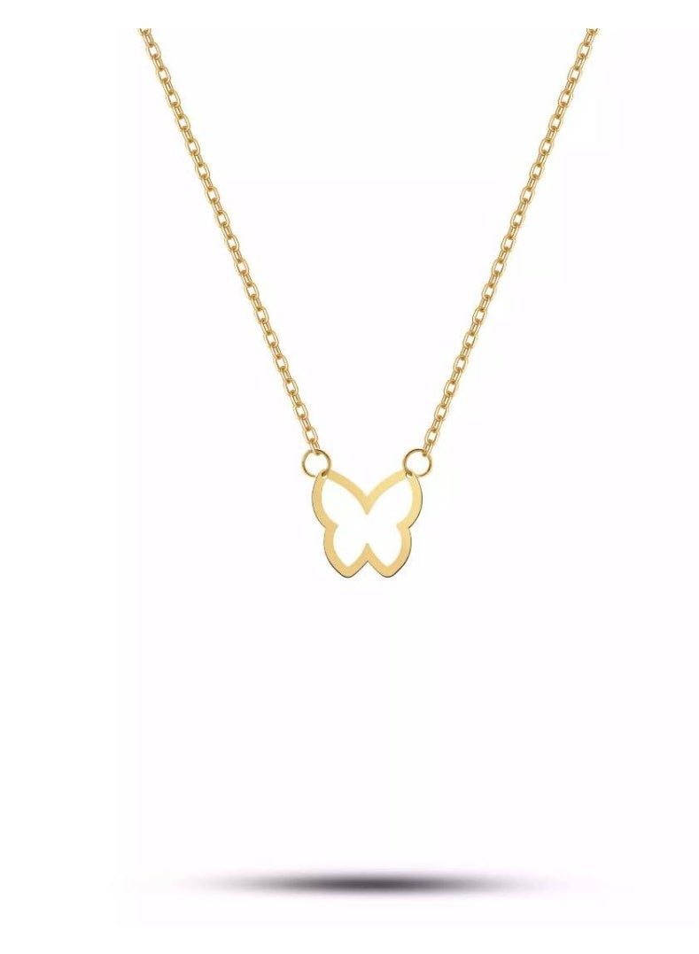 Ruby Art Gold 18K Pure Gold Necklace for women Minimal butterfly   -  1.62  Gram - Image 1