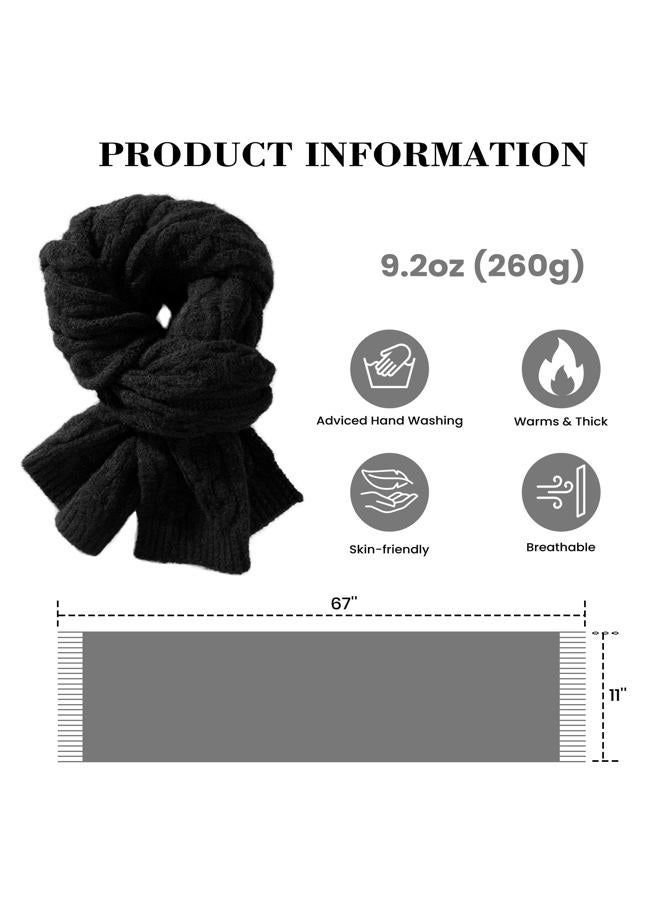 TOBEHIGHER Scarf for Women Winter- Warm Thick Knit Winter Scarf for Women, Wraps Chunky Soft Womens - Image 2