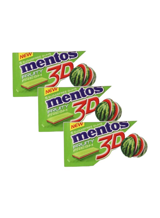 منتوس علكة بطيخ ثلاثية الأبعاد خالية من السكر، 8.5 غرام (عبوة من 3 قطع) - Image 1