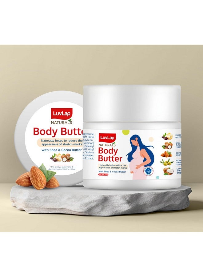 لوفلاب زبدة الجسم الطبيعية من لوف لاب للبطن الحامل، 100 جرام، مع زبدة الشيا والكاكاو، وزيت اللوز والزيتون وجوز الهند، تمنح راحة للبشرة الجافة والحكة، كريم علامات التمدد، تم اختباره من قبل أطباء الجلدية - Image 1