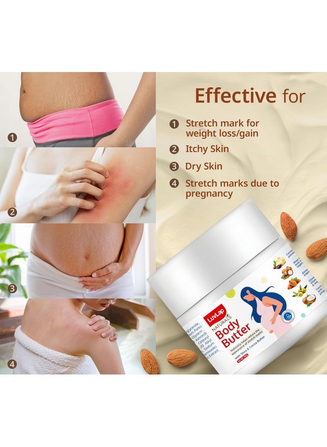 لوفلاب زبدة الجسم الطبيعية من لوف لاب للبطن الحامل، 100 جرام، مع زبدة الشيا والكاكاو، وزيت اللوز والزيتون وجوز الهند، تمنح راحة للبشرة الجافة والحكة، كريم علامات التمدد، تم اختباره من قبل أطباء الجلدية - Image 5