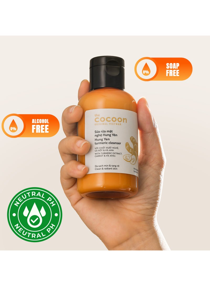 The Cocoon Original Vietnam Hung Yen Turmeric Cleanser 140ml – Brightening Face Wash for Acne-Prone & Oily Skin | Deep Cleansing, Oil Control & Dark Spot Removal - Image 4
