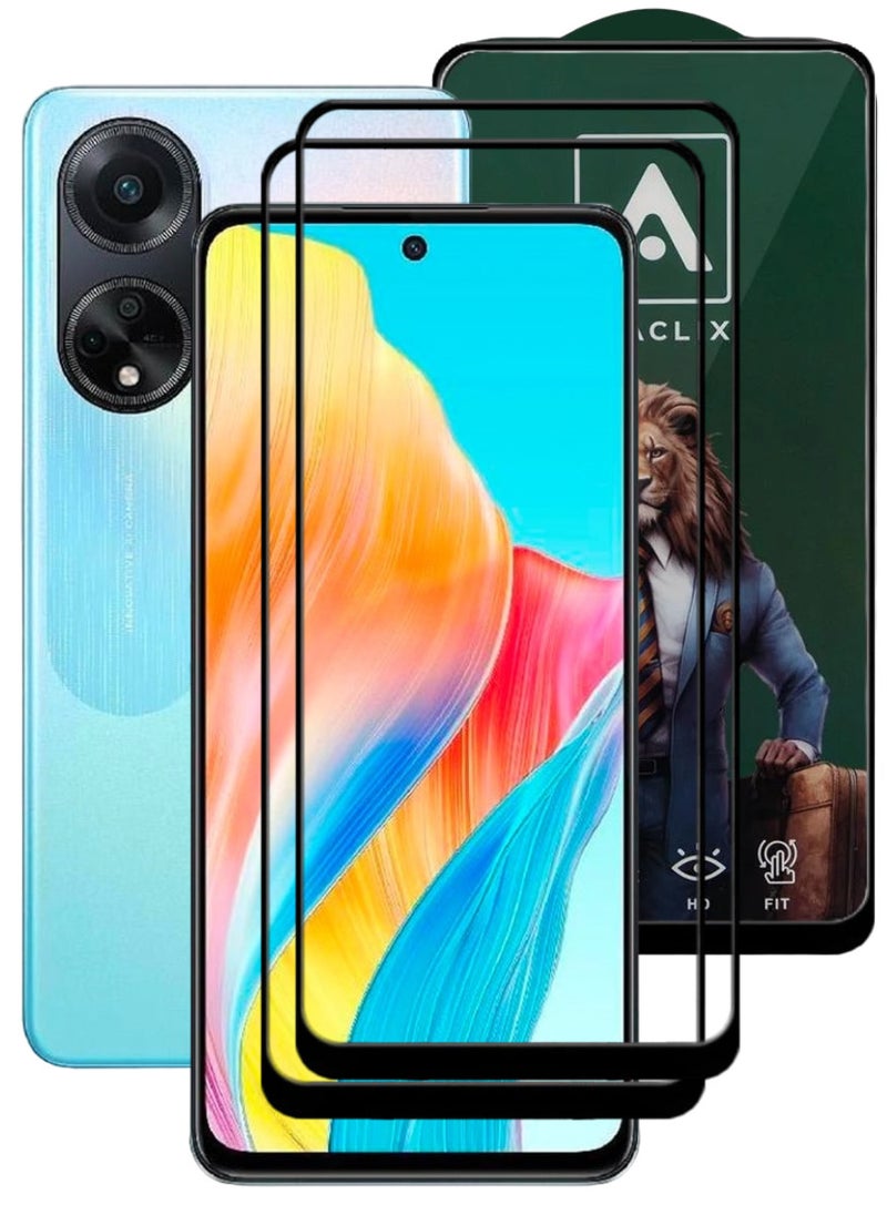 ACLIX 2 Pieces Antistatic ESD Dustproof Premium Quality High Definition Tempered Glass Screen Protector Designed For Oppo A98 - Image 1