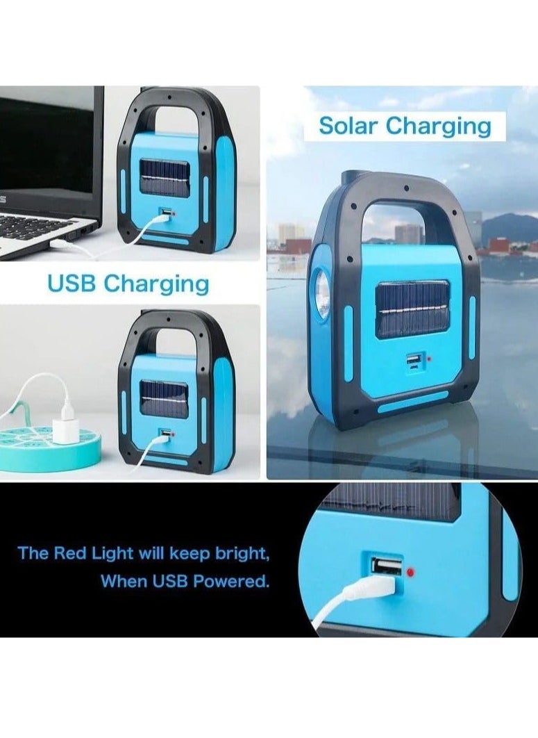QSHOP - Qshop 3 in 1 Solar Outdoor Emergency Light and Camping Spotlight, Brightest COB LED Rechargeable + USB Charging Port for Devices (Green) - Image 1