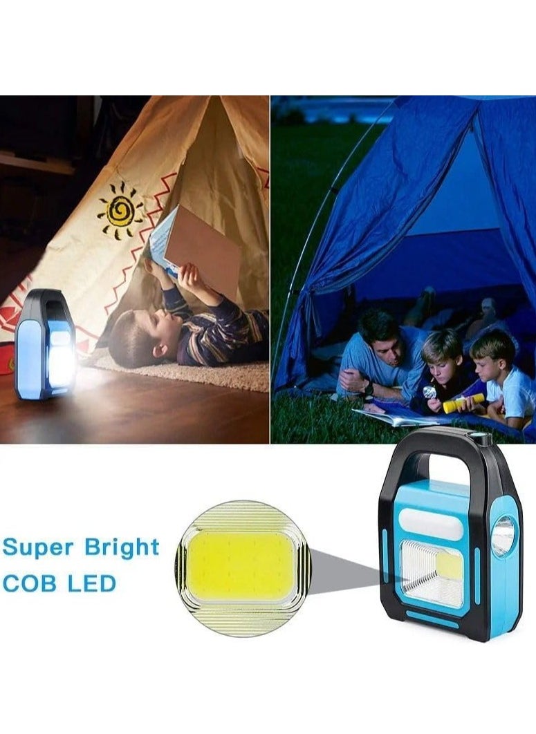 QSHOP - Qshop 3 in 1 Solar Outdoor Emergency Light and Camping Spotlight, Brightest COB LED Rechargeable + USB Charging Port for Devices (Green) - Image 1
