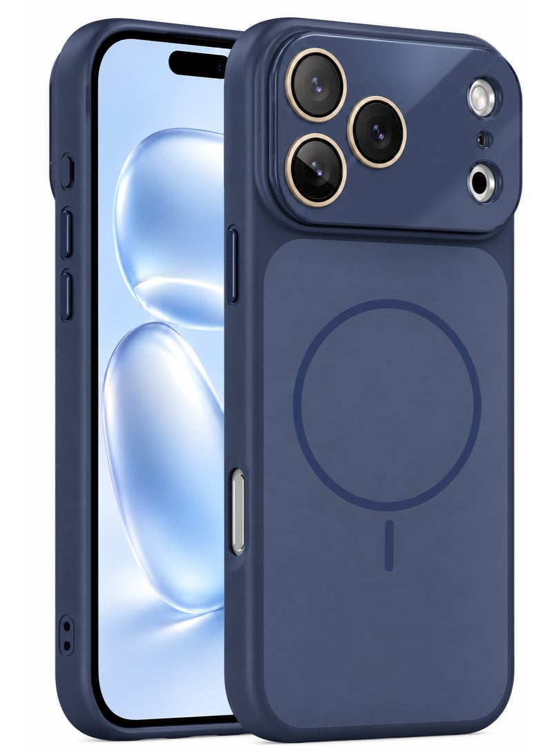 SOKAD Large Viewport MagSafe Matte Blue Case for iPhone 18 Pro Max, Full Camera Protection, Anti-Fingerprint Slim Phone Cover with Metal Buttons - Image 1