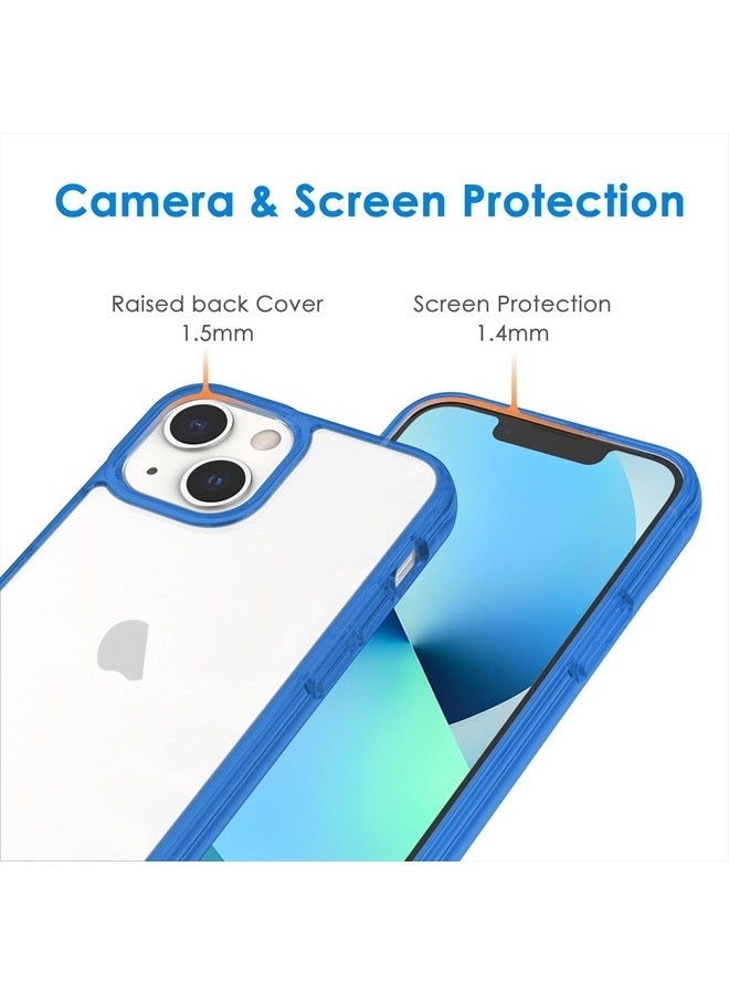 Jetech Case for iPhone 13 6.1-Inch, Non-Yellowing Shockproof Phone Bumper Cover, Anti-Scratch Clear Back (Blue) - Image 5