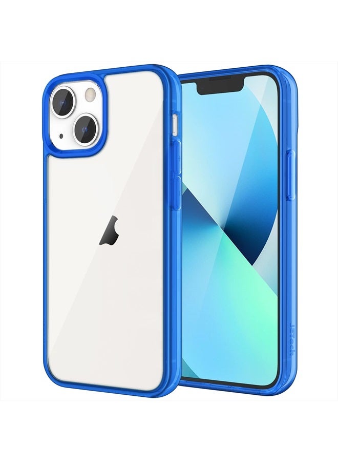 Jetech Case for iPhone 13 6.1-Inch, Non-Yellowing Shockproof Phone Bumper Cover, Anti-Scratch Clear Back (Blue) - Image 1