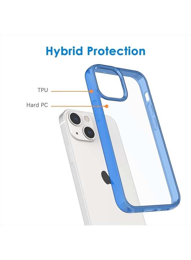 Jetech Case for iPhone 13 6.1-Inch, Non-Yellowing Shockproof Phone Bumper Cover, Anti-Scratch Clear Back (Blue) - Image 3