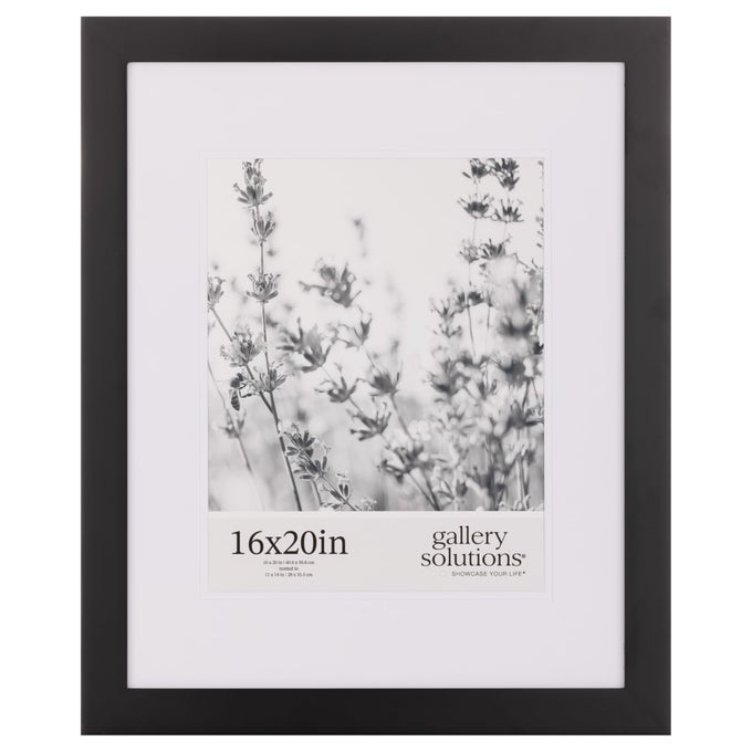 16x20 Black Wall Picture Frame Double White Mat Matted for 11x14 Image Versatile Display Option for Your Cherished Memories Rectangular Tabletop White Poster Frame