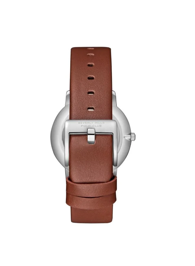 BEVERLY HILLS POLO CLUB BEVERLY HILLS POLO CLUB BP3722X.462 Men Analog Display Watch & Leather Strap Brown