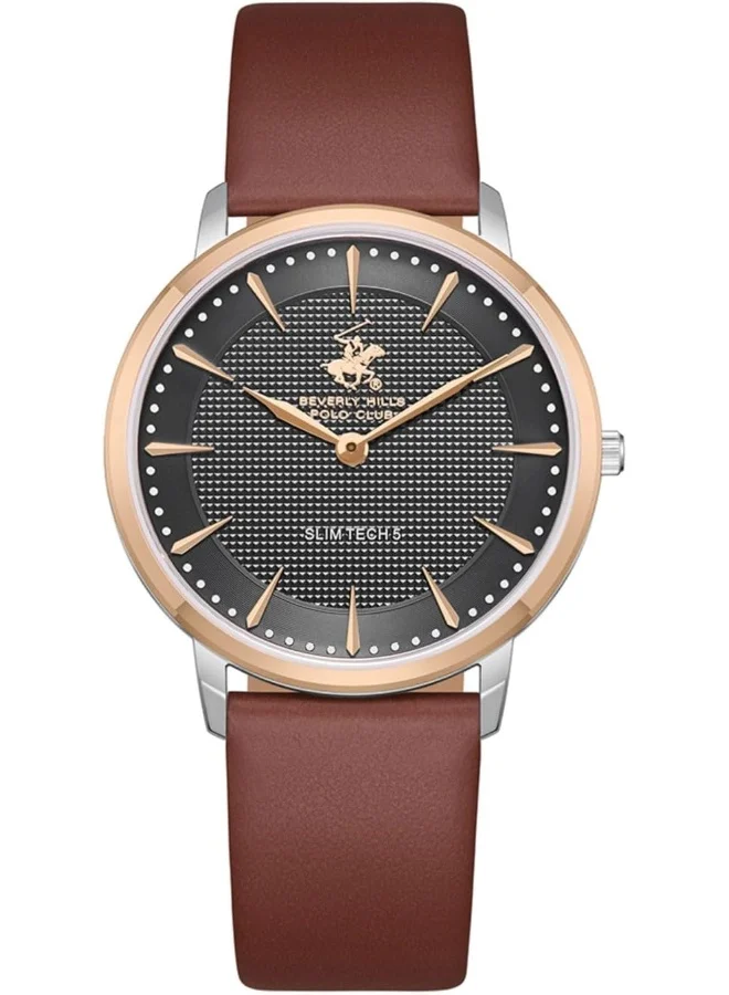 BEVERLY HILLS POLO CLUB BEVERLY HILLS POLO CLUB BP3722X.462 Men Analog Display Watch & Leather Strap Brown