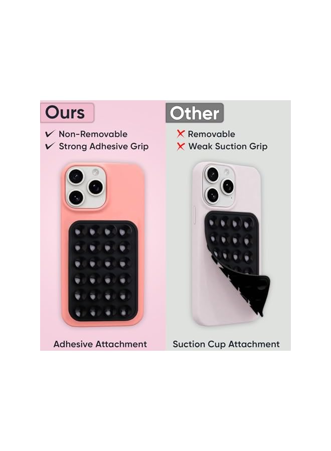 S-TOP Universal Silicone Suction Phone case – Hands-Free Mobile Stand for iPhone & Android | Strong Grip Holder for Selfies and Videos Fidget Toy | Mirror Shower Phone Holder (Darth Vader) - Image 3
