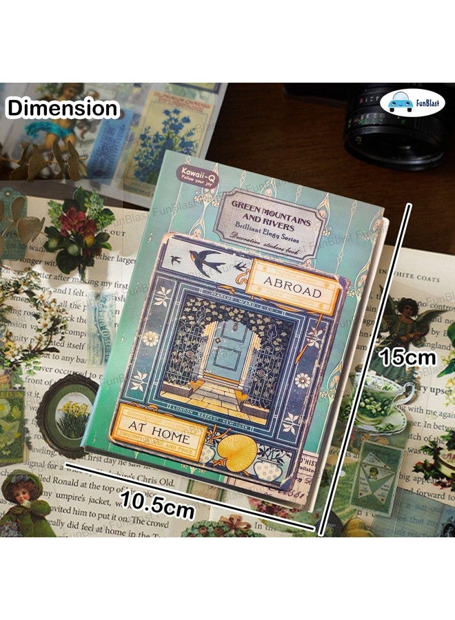 FunBlast Sticker Book Set - 20 Sheets/150+ Paper Magazine Sticker Booklet, Decoration Stickers Book, Stickers For Project, American Style Stickers, Journals, Scrapbooking (C) - Image 2