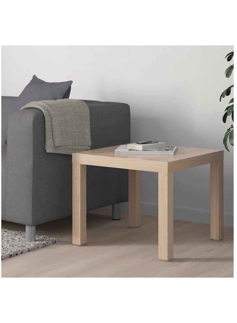 Side Table White Stained Oak Effect 55X55 Cm - Image 4