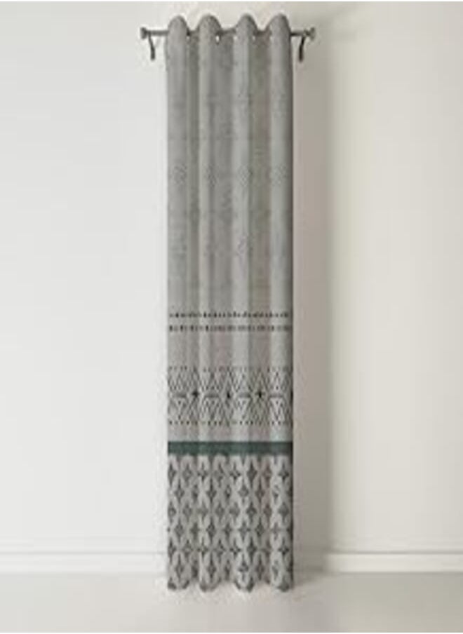 Shatta Fabrics and Curtains - Abstract Art Printed Shatta Curtain Code-222 Single Side Rings - Image 1