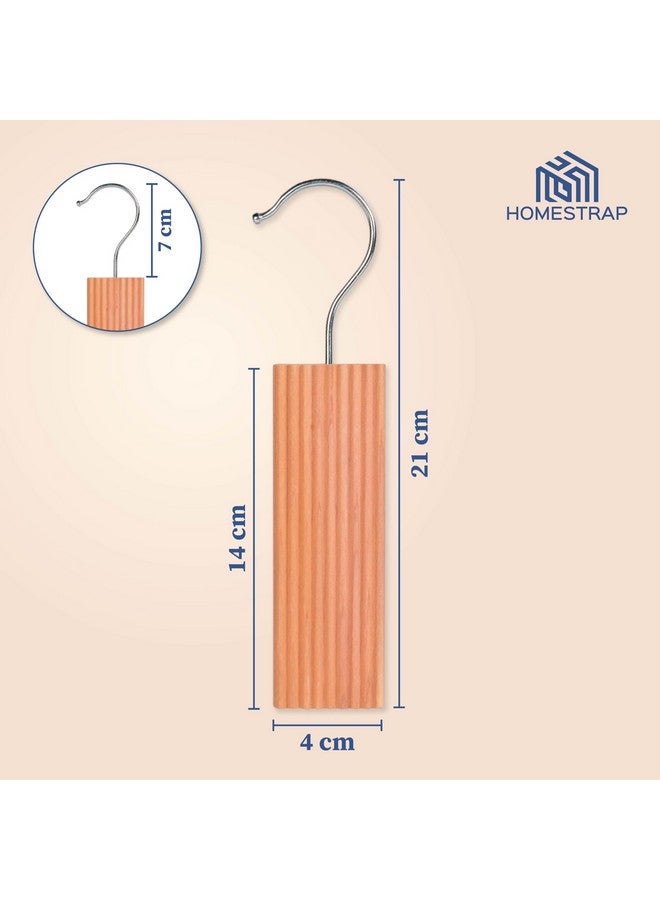 HomeStrap Homestrap Natural Cedar Air Freshener Hang-Ups (Pack of 20)|Hangers Removes Odours and Prevents Pests and Mold|Cedar Block Hangups for Wardrobe  - Image 2