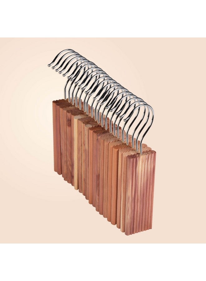 HomeStrap Homestrap Natural Cedar Air Freshener Hang-Ups (Pack of 20)|Hangers Removes Odours and Prevents Pests and Mold|Cedar Block Hangups for Wardrobe  - Image 1