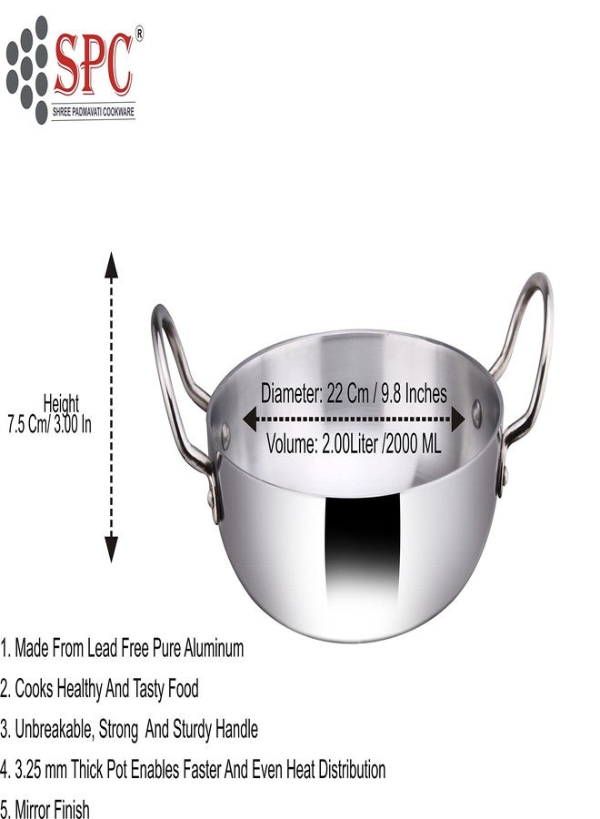 SPC Aluminium Deep Kadhai, Finish-High Polished, Qty 1 - Image 2