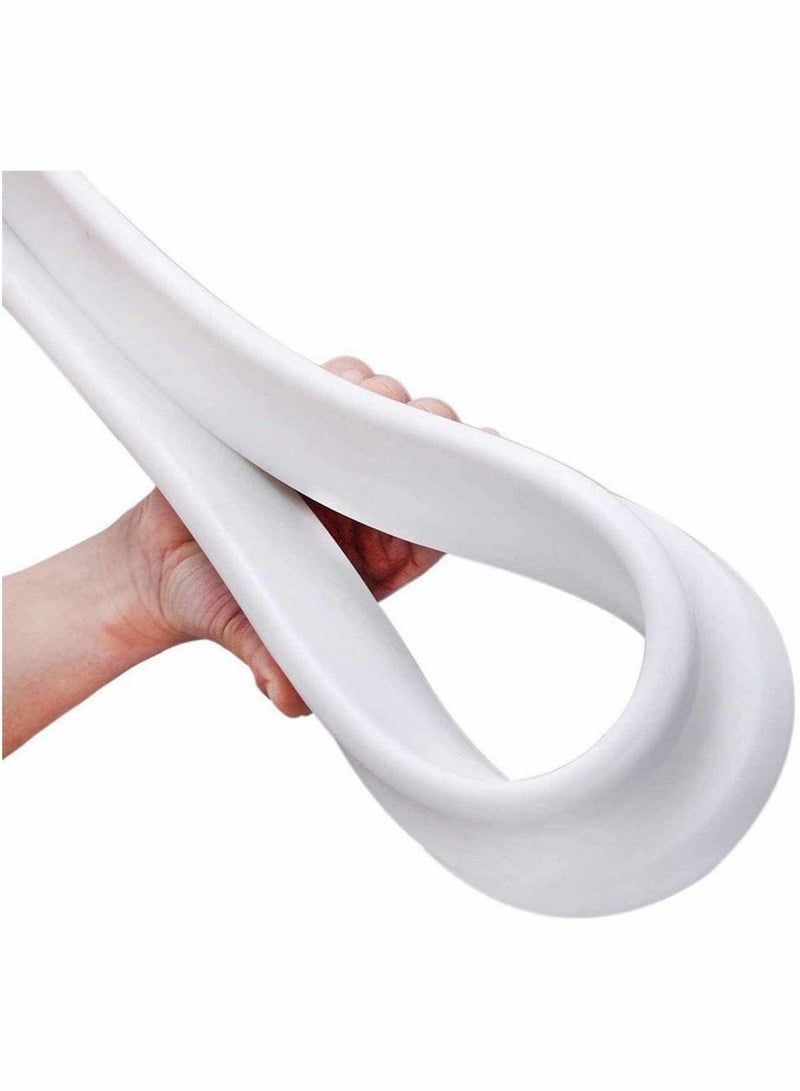 Collapsible Threshold Water Dam Self Adhesive Sealing Tape for Kitchen Bathroom Tub Shower Floor, Waterproof Flow Block Seal Strip 39Inch - Image 1