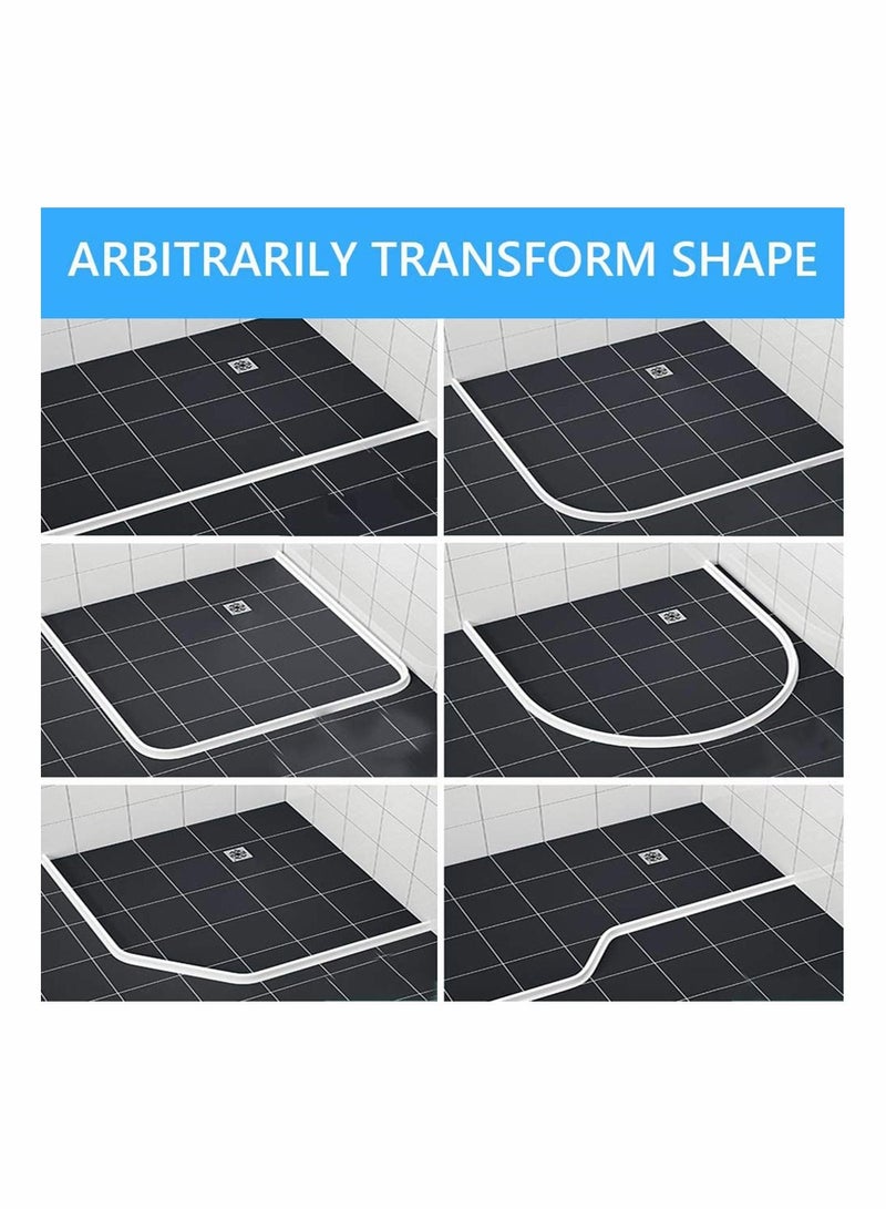 Collapsible Threshold Water Dam Self Adhesive Sealing Tape for Kitchen Bathroom Tub Shower Floor, Waterproof Flow Block Seal Strip 39Inch - Image 5