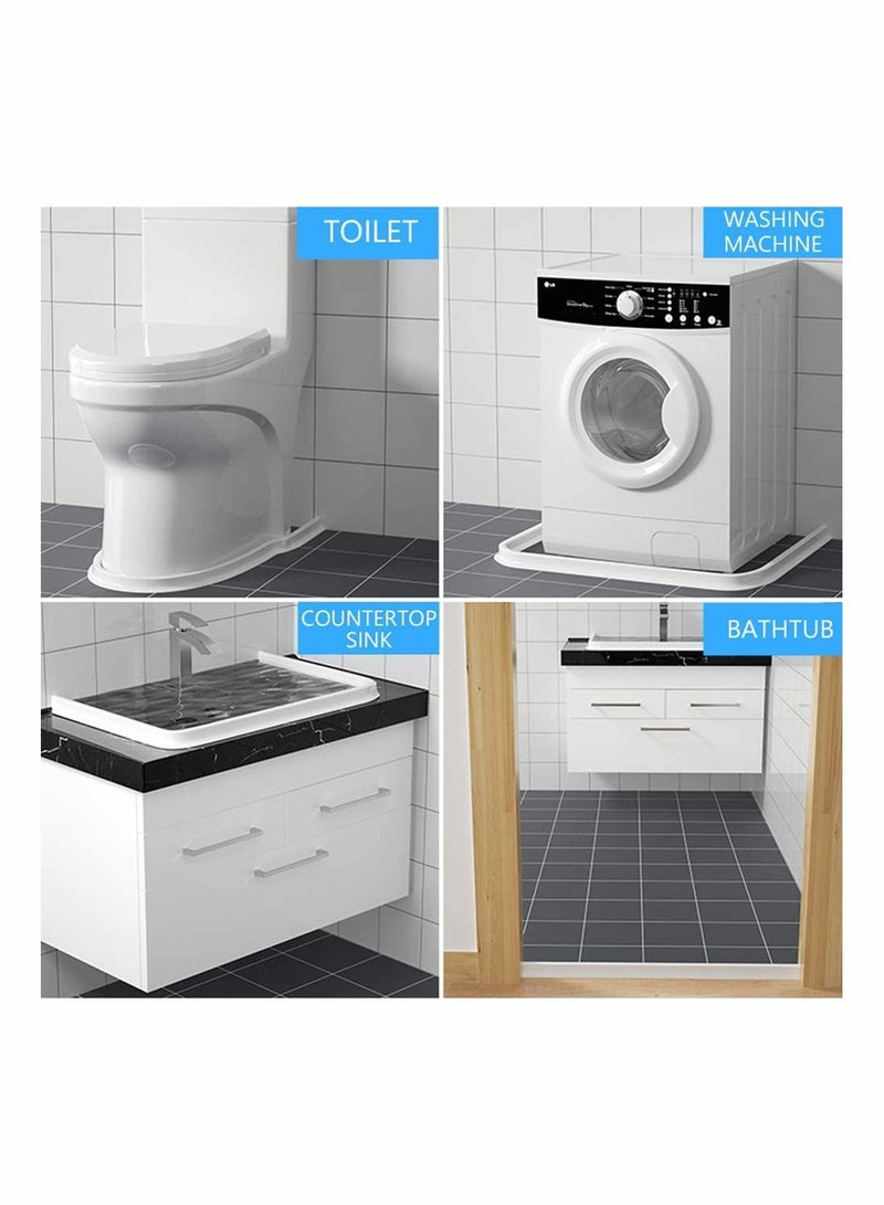 Collapsible Threshold Water Dam Self Adhesive Sealing Tape for Kitchen Bathroom Tub Shower Floor, Waterproof Flow Block Seal Strip 39Inch - Image 4