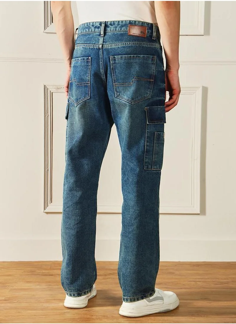 Dennis Lingo Medium Blue Jeans For Men