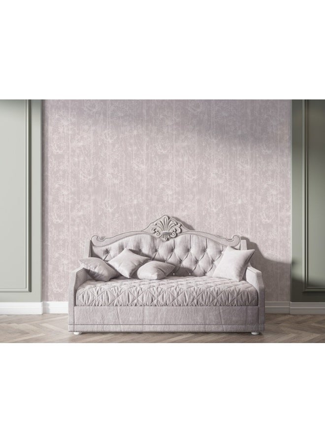 Home Gallery White Paper Background With Abstract Wavy  Fabric Wallpaper Covers An Area ​​Up To 4.2Mx3M With Adhesive  And Smoothing Tool - Image 1