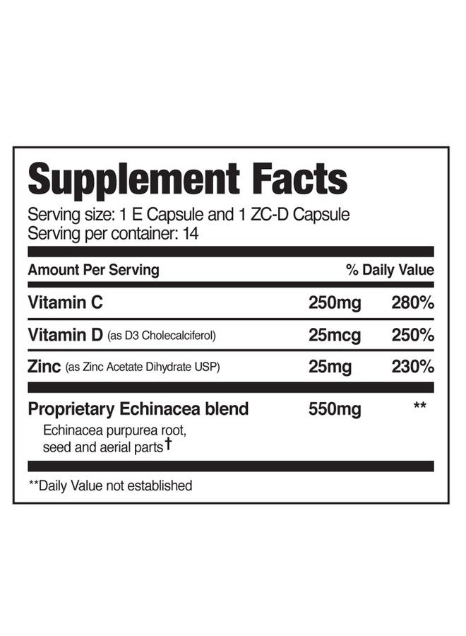 EZC Pak +D 5 Day Immune System Booster With Echinacea Vitamin C Vitamin D and Zinc for Resource Supporting System - Image 3