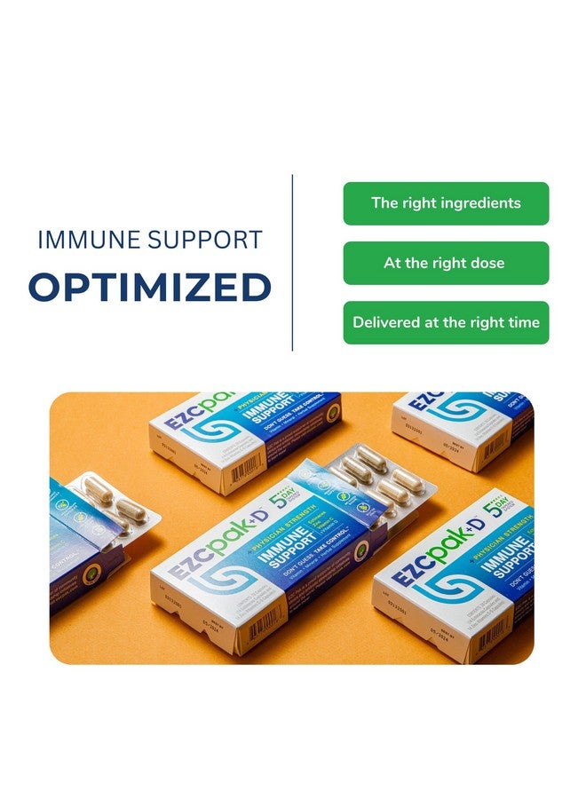 EZC Pak +D 5 Day Immune System Booster With Echinacea Vitamin C Vitamin D and Zinc for Resource Supporting System - Image 5