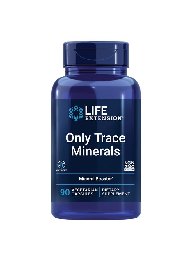 Life Extension Only Trace Minerals - A Daily Dose of Zinc, Chromium, Boron, Vanadyl sulfate & More – For Healthy Immune Function & Well-Being -Non-GMO, Gluten-Free - 90 Vegetarian Capsules - Image 1