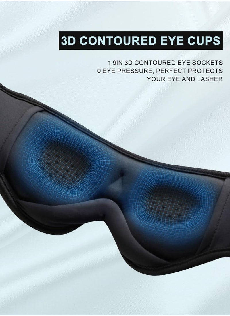 COOLBABY Sleep Headphones  3D Sleep Mask Bluetooth 5.0 Wireless Music Eye Mask Sleep Headphones with Ultra-Thin Stereo Speakers