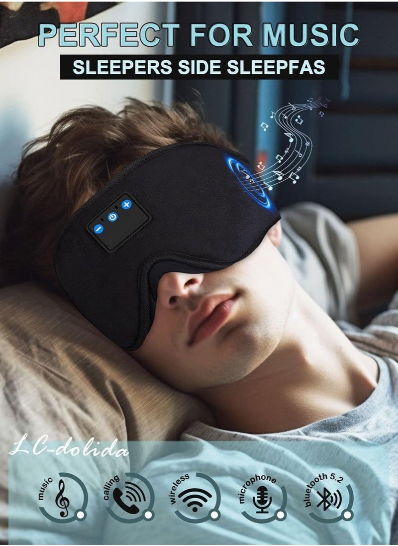 COOLBABY Sleep Headphones  3D Sleep Mask Bluetooth 5.0 Wireless Music Eye Mask Sleep Headphones with Ultra-Thin Stereo Speakers