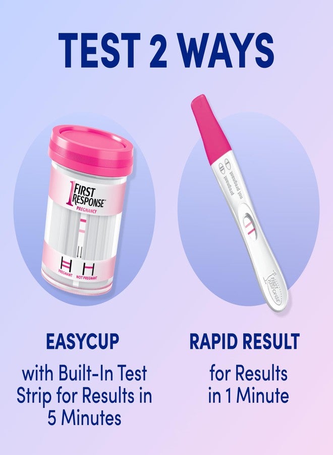 First Response Multi Check Quick & Simple Pregnancy Test Kit, 1 EasyCup Test with Built-in Pregnancy Test Strip, and 2 Rapid Result Pregnancy Tests, 1 Kit - Image 3