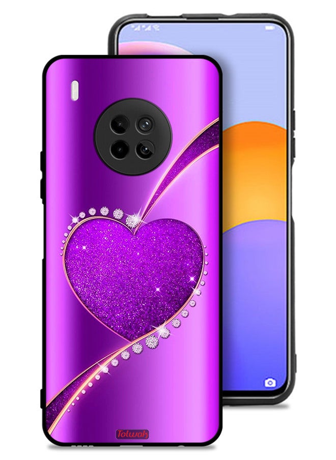 Tolwak Huawei Y9a Protective Case Cover Glitter Heart  - Image 1