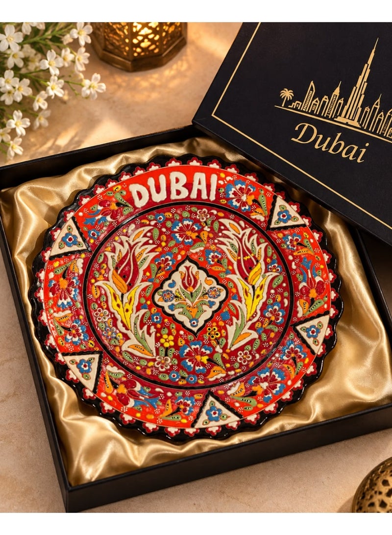 Turkish Handmade Decorative Serving Plate, Dubai Design - Image 3