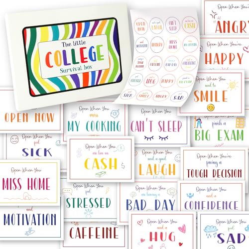 STOFINITY Open When Envelopes For College Student Gifts - 20 Open When Letters Kit For College Daughter, Going Away To College Gifts For Girls, Open When Cards Box Back To School Gift For Boyfriend - Image 1