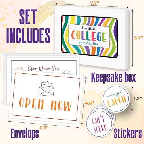 STOFINITY Open When Envelopes For College Student Gifts - 20 Open When Letters Kit For College Daughter, Going Away To College Gifts For Girls, Open When Cards Box Back To School Gift For Boyfriend - Image 2
