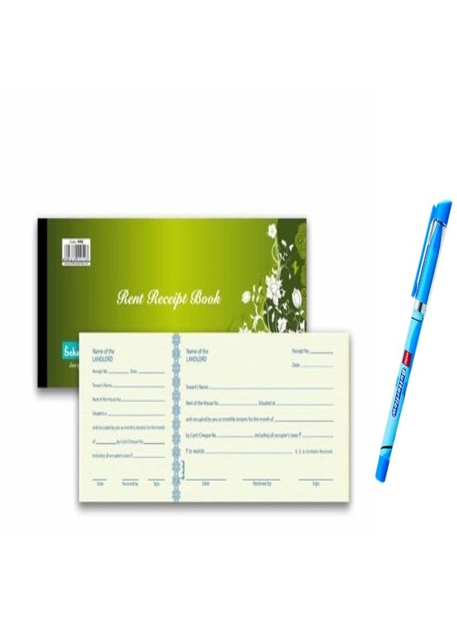 R Enterprises Rent Receipt Book, Set Of 2 Size : Rent (11X27 Cm) No. Of Sheets : 50 (Rent) Special Space For Address Writing, Consist Of One Main And One Counter Foil With Pen - Image 3