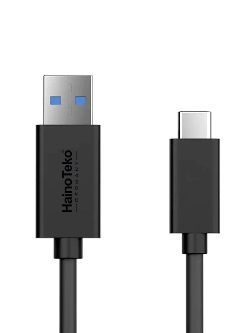 Haino Teko USB to Type-C Fast Charging Cable 2.4A – Durable Nylon Braided Data & Power Cable for Smartphones, Tablets & Devices | High-Speed Sync, Tangle-Free, Long-Lasting, Safe & Reliable Charging Cord - Image 4