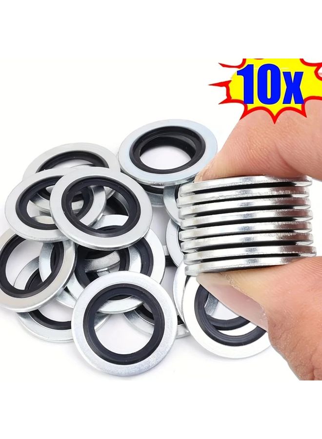 M16 Washers 10pcs Pack Zinc Plated Steel Flat Hardware Fasteners - Image 1