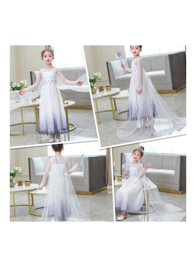 NIBEMINENT Princess Party Costume with Jewellery Set 120cm - Image 3