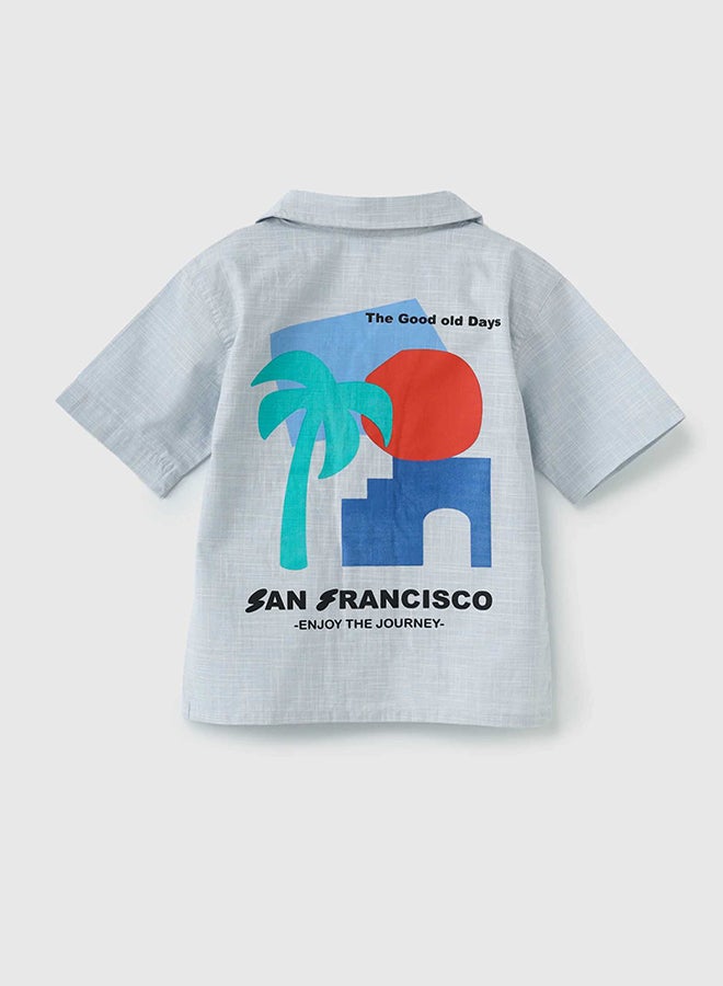 CN Jeans wear Kids Boys’ Light Blue Summer Shirt with San Francisco Print - Image 4