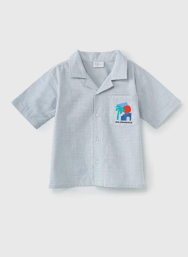 CN Jeans wear Kids Boys’ Light Blue Summer Shirt with San Francisco Print - Image 3