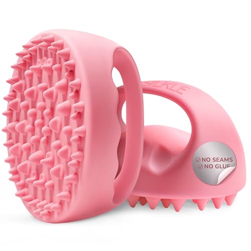 SILKLE Cellulite Massage Tool & Lymphatic Drainage Massager - Silicone Anti Cellulite Massage Brush for Body Sculpting with Ergonomic Handle - Cellulite Remover for Legs, Thighs and Belly - Pink - Image 1